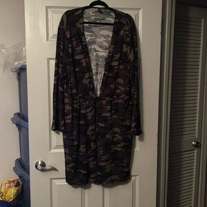 Camouflage cardigan